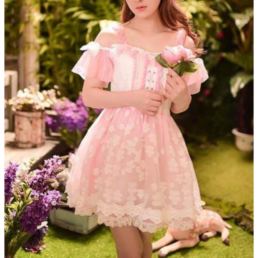 Light Pink Floral Mini Dress